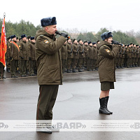 Торжественная церемония принятия новым пополнением Военной присяги 
