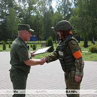 Церемония закрытия тактико-специального учения с представителями СМИ «Военкор‑2024»