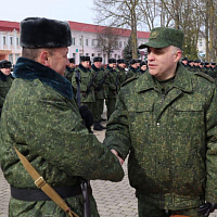 Присяга военнослужащих, призванных в состав территориальных войск Клецкого района