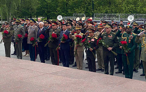 Белорусская военная делегация в Москве участвует в мероприятиях, посвящённых 80-летию Великой Победы