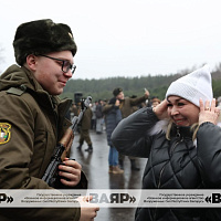 Торжественная церемония принятия новым пополнением Военной присяги 