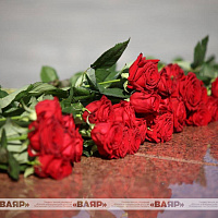 Члены коллегии военного ведомства возложили цветы к Вечному огню на площади Победы в Минске