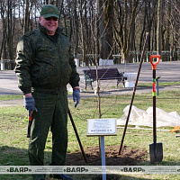 Белорусские военнослужащие традиционно принимают участие в республиканском субботнике