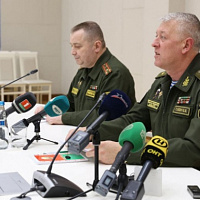 Брифинг, посвященный проверке сил реагирования Союзного государства на территории Беларуси (Видео)