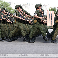 Продолжаются тренировки пеших колонн к военному параду