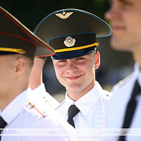 Торжественная церемония выпуска офицеров в Военной академии Беларуси