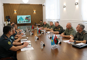 Делегация Вооружённых Сил Беларуси принимает участие в рабочей встрече в Алматы