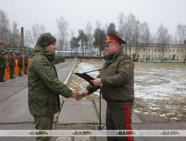 Церемония передачи новой техники и средств инженерного вооружения