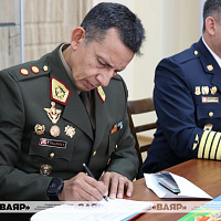 Major General Valery Revenko meets with military diplomats of the Republic of Peru