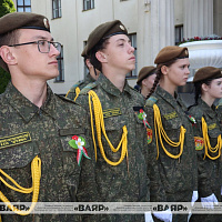 В Гродненском гарнизоне прошла торжественная церемония передачи капсулы с посланием ветеранов