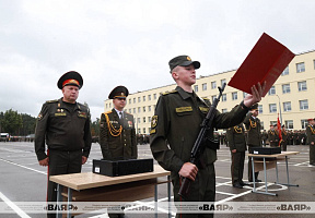 Курсанты приняли военную присягу в учреждениях образования 
