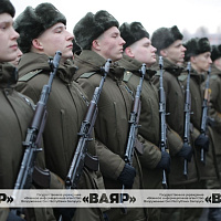Торжественная церемония принятия новым пополнением Военной присяги 