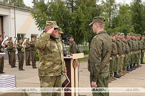 Торжественная церемония передачи новой и модернизированной техники связи в 619 бхрмусс