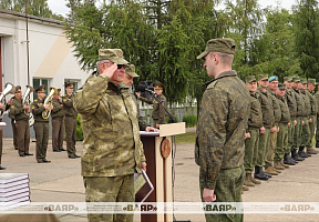 Торжественная церемония передачи новой и модернизированной техники связи в 619 бхрмусс