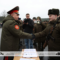 Торжественная церемония принятия новым пополнением Военной присяги 