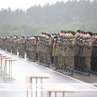 Торжественная церемония принятия новым пополнением Военной присяги 