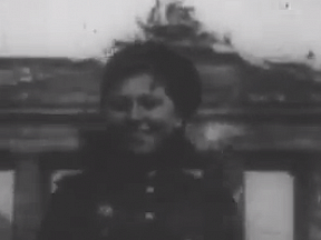 A Soviet Girl at Brandenburg Gate