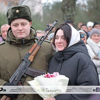Торжественная церемония принятия новым пополнением Военной присяги 