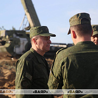 Генерал-майор Андрей Лукьянович прибыл в район проведения тактического учения 120 зрбр