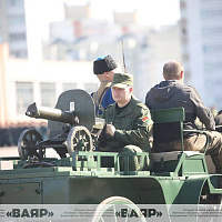 Состоялась первая тренировка конного расчета к параду