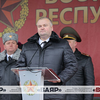 Торжественная церемония принятия новым пополнением Военной присяги 