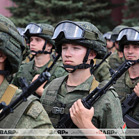 Продолжаются тренировки пеших колонн к военному параду