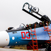 Вторая пара боевых самолетов Су-30 СМ прибыла в Беларусь (видео)