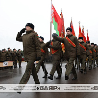 Торжественная церемония принятия новым пополнением Военной присяги 