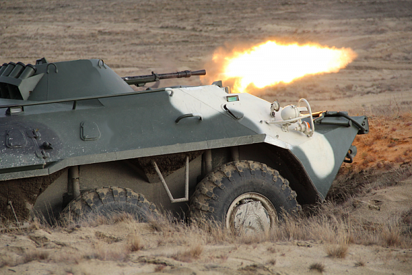 Двустороннее батальонное тактическое учение на полигоне Брестский