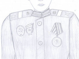 Анацко Роман. 9 лет. Мой прадедушка гвардии страший сержант Дударевич Александр Семёнович - гордость нашей семьи.jpg