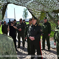 Посещение Президентом ракетной бригады Вооруженных Сил в Осиповичском районе 