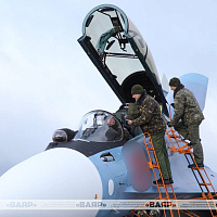 На один из белорусских аэродромов прибыла очередная партия истребителей Су-30СМ2 