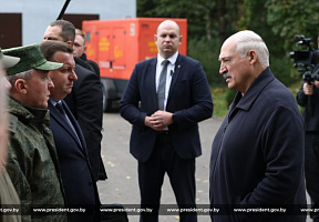 Президент Беларуси посетил испытательный полигон Института порошковой металлургии имени академика О.В.Романа