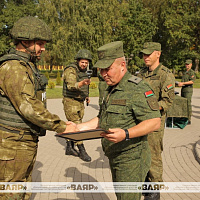 Церемония закрытия тактико-специального учения с представителями СМИ «Военкор‑2024»