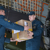 Белорусский военно-транспортный самолет доставил из Китая очередную партию гуманитарного груза
