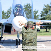 На один из аэродромов ВВС и войск ПВО прибыла очередная партия самолётов Су-30СМ2