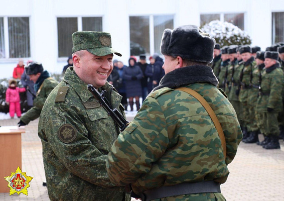 Присяга военнослужащих, призванных в состав территориальных войск Клецкого района