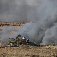 Активная фаза учения с 120-й отдельной гвардейской механизированной бригадой