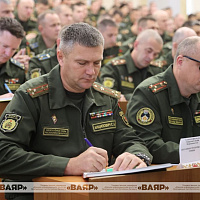 Министр обороны Беларуси провёл лекцию на факультете Генерального штаба Вооружённых Сил 