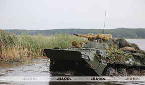 В рамках учения «Запад-2025» военнослужащие преодолели водную преграду