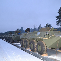 Бронетранспортеры БТР-82А пополнили гвардейский строй (видео)