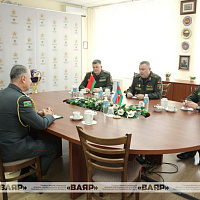 Состоялась встреча с военным атташе при Посольстве Азербайджанской Республики в Республике Беларусь
