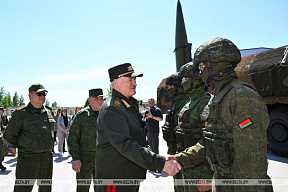Посещение Президентом ракетной бригады Вооруженных Сил в Осиповичском районе 
