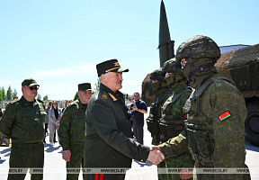 Посещение Президентом ракетной бригады Вооруженных Сил в Осиповичском районе 