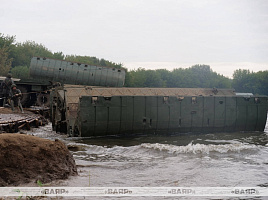 Военные инженеры отработали задачи на реке Днепр в ходе командно-штабного учения
