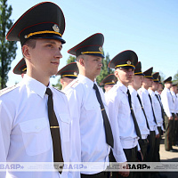 Торжественная церемония выпуска офицеров в Военной академии Беларуси