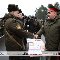 Торжественная церемония принятия новым пополнением Военной присяги 