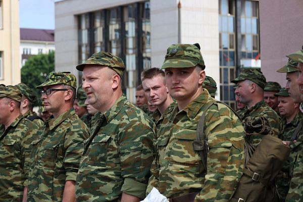 Учебный сбор с военнообязанными территориальных войск Партизанского района Минска (дополнено)