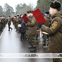 Торжественная церемония принятия новым пополнением Военной присяги 