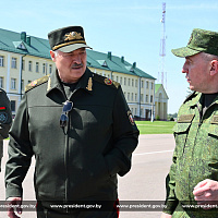 Посещение Президентом ракетной бригады Вооруженных Сил в Осиповичском районе 